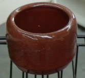 Stenen voerbakje 6cm doorsnede , per stuk